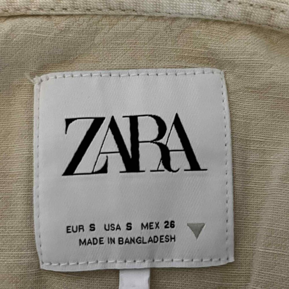 Zara Women's Long Flowy Jumpsuit Long Sleeves Beige size Small - Picture 3 of 4